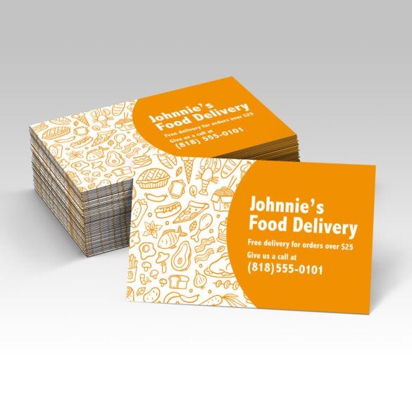 Full-color rectangular magnet business card example
