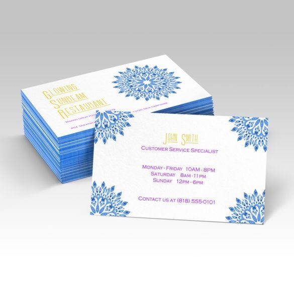 Painted Edge business card example print